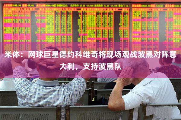 米体：网球巨星德约科维奇将现场观战波黑对阵意大利，支持波黑队