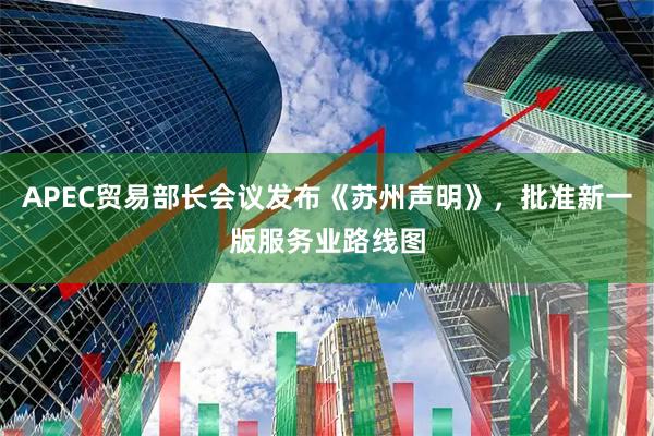 APEC贸易部长会议发布《苏州声明》，批准新一版服务业路线图